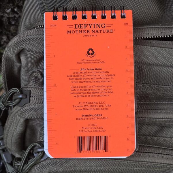 Rite in the Rain - Top Spiral Notebook Orange - Image 2